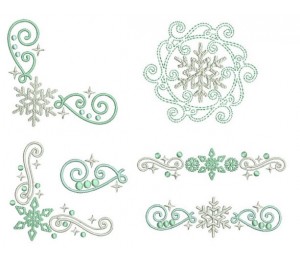 Stickserie - Snow Swirls